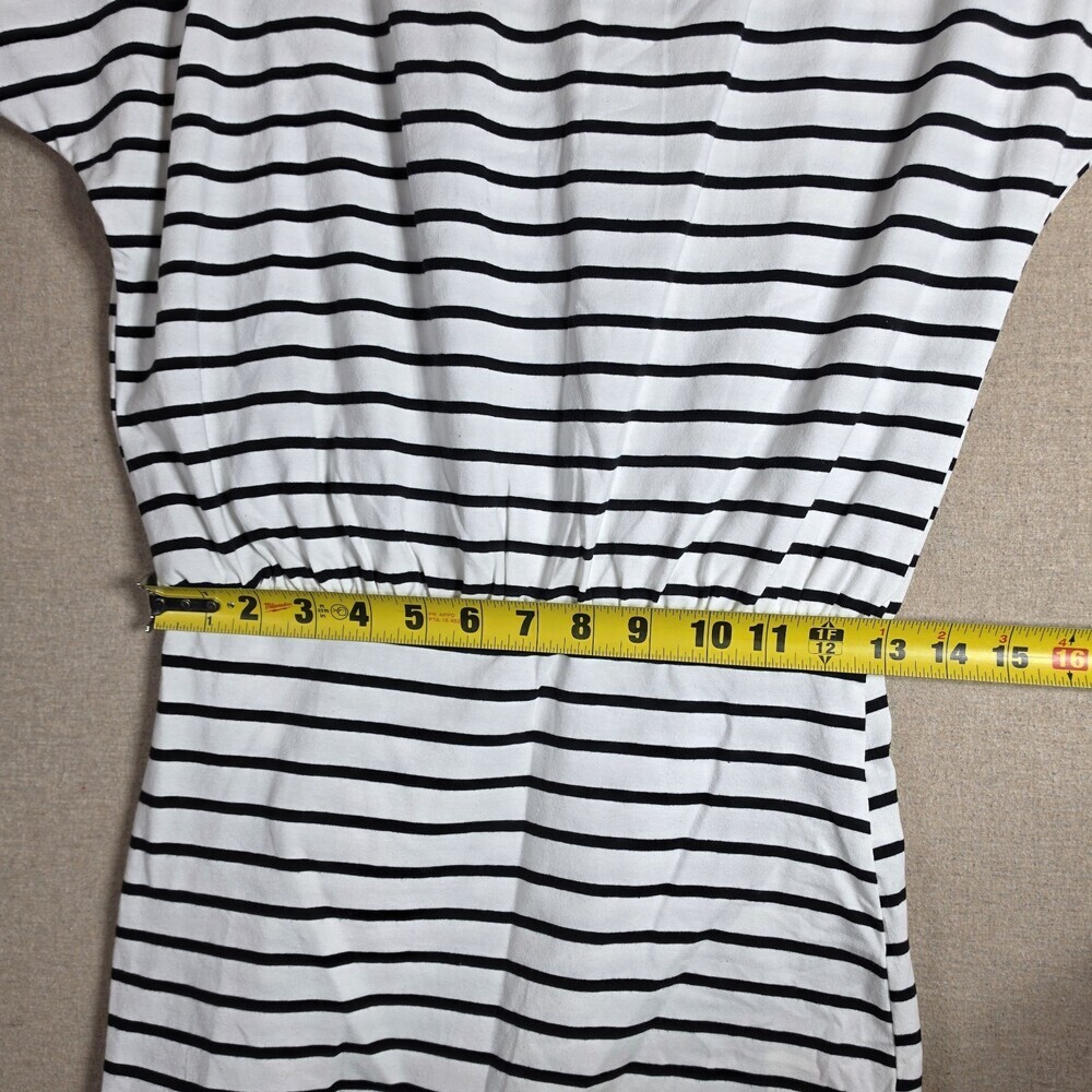 Cider Romper Women Size Small Black White Stripes Short Sleeve Shorts NWT - Picture 8 of 14